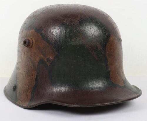 WW1 German M-17 Camouflaged Steel Combat Helmet