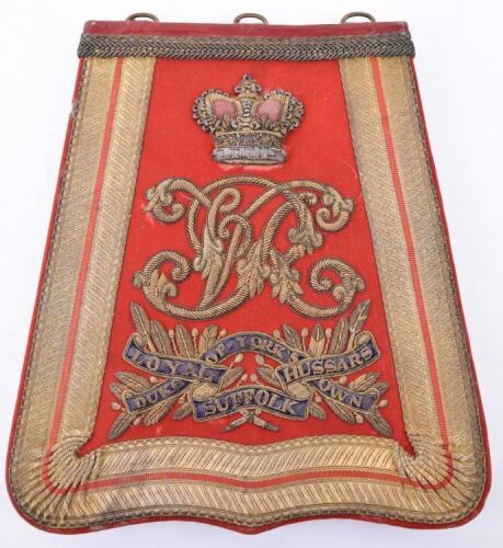 Victorian Duke of York&rsquo;s Own Loyal Suffolk Hussars Officers Full Dress Sabretache
