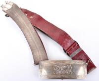 Victorian Hallmarked Silver Officers Pouch and Cross Belt of the North Devon Yeomanry (Hussars)