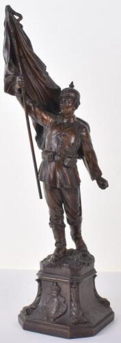 Pre-WW1 Bavarian Presentation Spelter Statue