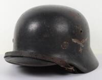 WW2 German Luftwaffe M-35 Pattern Former Double Decal Steel Combat Helmet