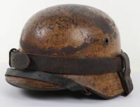 WW2 German Luftwaffe Afrikakorps (D.A.K) Camouflaged Steel Combat Helmet