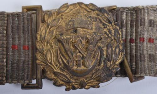 WW1 German Kaiserliche Marine (Imperial Navy) Officers Brocade Belt and Buckle