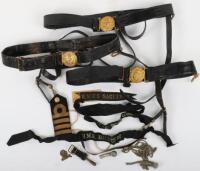 3x Post 1902 Royal Navy Officers Waist Belts