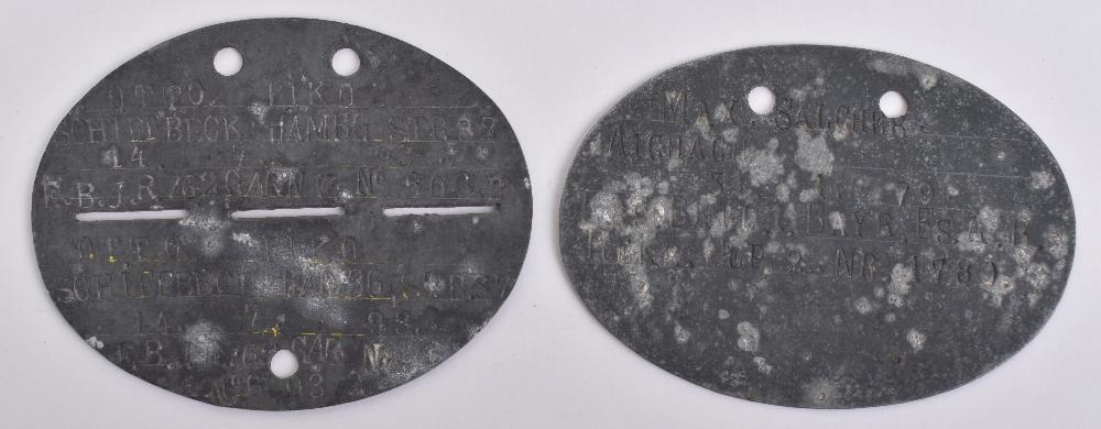 Double Identity Disc 2x WW1 German Identity Discs