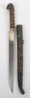 * Silver-Coloured Foil Covered Soft Metal Mounted Ottoman Dagger Bichaq