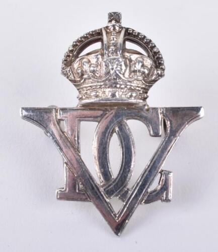 British 5th Royal Inniskilling Dragoon Guards Hallmarked Silver Officers Cap Badge