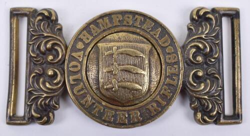 Rare Hampstead (Middlesex) Volunteer Rifles Waist Belt Clasp