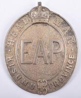 East African Protectorate Kisumu Province Head Man Badge