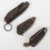 3x British Military Clasp Knives