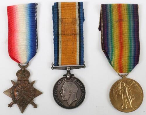 Great War 1914 Star Medal Trio for service with the East Yorkshire Regiment who ended his Service as a POW Guard on the Island of Malta