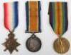 Great War 1914 Star Medal Trio for service with the East Yorkshire Regiment who ended his Service as a POW Guard on the Island of Malta