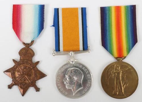 Great War 1914 Star Medal Trio 2nd Battalion Devonshire Regiment who Died of Wounds in May 1915