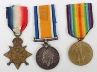 Great War 1914 Star Medal Trio 2nd Suffolk Regiment Died of Wounds September 1915