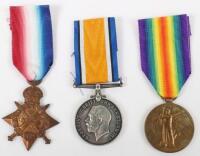 Great War February 1915 Casualty Medal Trio Northumberland Fusiliers