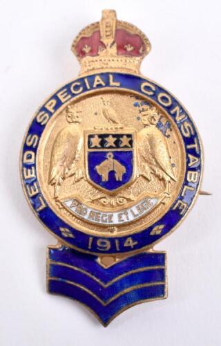 WW1 1914 Leeds Special Constable Sergeants Badge