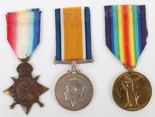 Great War 1914-15 Star Medal Trio 2nd Battalion the London Regiment Wounded on 1st Day of the Battle of the Somme 1st July 1916