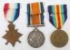 Great War 1917 Northumberland Fusiliers Casualty Medal Trio - 2