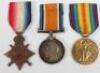 Great War Ypres 1916 10th Battalion Durham Light Infantry Casualty Medal Trio