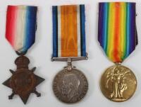 Great War East Kent Regiment Casualty Medal Trio