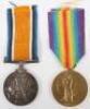 WW1 British Medal Pair 10th Battalion Middlesex Regiment