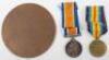 Great War Salonika Casualty Medal Pair and Memorial Plaque Group Durham Light Infantry - 2