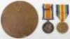 Great War September 1918 Killed in Action Medal Pair and Memorial Plaque Group 2nd Durham Light Infantry - 2