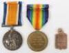 Great War Royal Artillery Medal Group Accompanied by a Gold Souvenir Medallion - 2