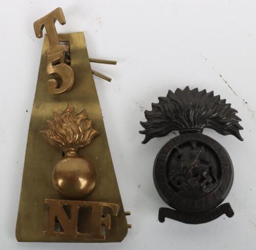Northumberland Fusiliers Territorial Officers Cap Badge