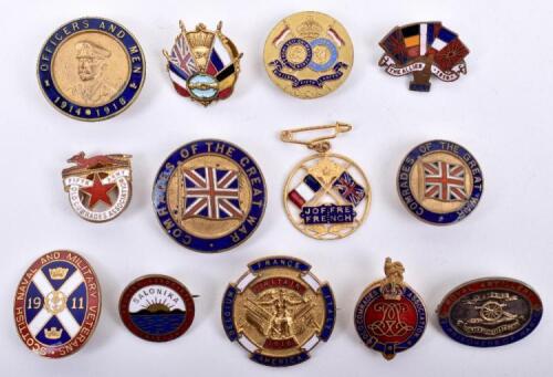 Selection of Great War Veterans Associations Enamel Badges