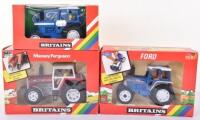 Three Boxed Britains Tractors