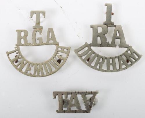 1st Durham Royal Artillery Volunteers Shoulder Title