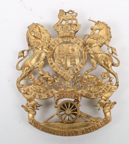 Victorian Northumberland Artillery Territorial Officers Home Service Helmet Plate