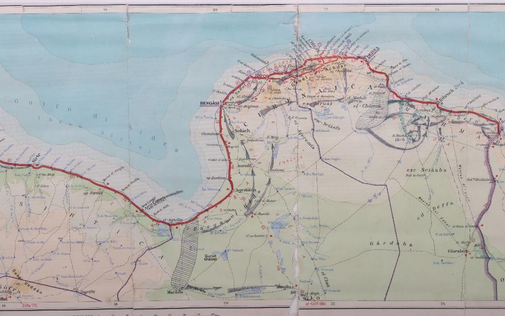 WW2 Italian Map Of North African Coast Ww2 italian map of north african coast