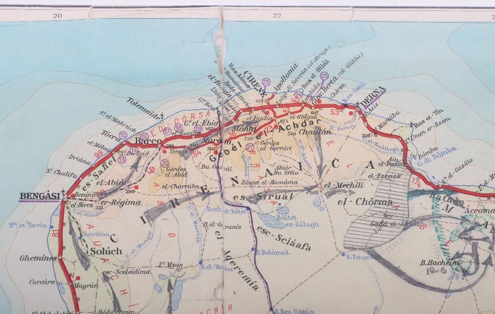 WW2 Italian Map Of North African Coast Ww2 italian map of north african coast