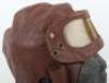 One Piece Leather Flying Helmet & Goggles Combination - 6