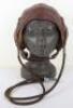 Early Lewis Style Leather Flight Helmet with Gosport Tubes - 8