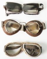 Three Pairs of Aviators Flying Goggles