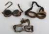Three Pairs of Aviators Flying Goggles