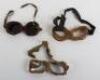 Three Pairs of Aviators Flying Goggles - 2