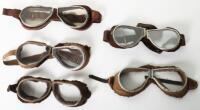 Five Pairs of Aviators Flying Goggles