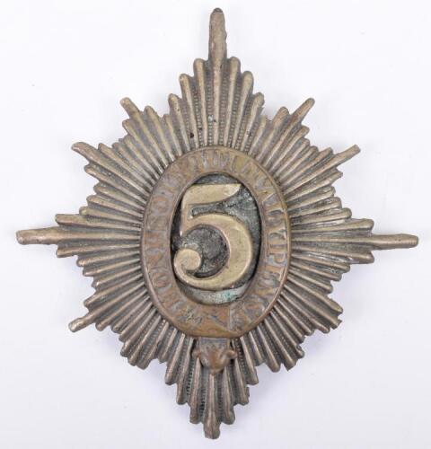 5th (Princess Charlotte of Wales) Dragoon Guards Other Ranks Helmet Plate