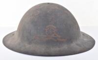 British WW1 Mk1 Pattern Combat Helmet Regimentally Marked to the Royal Artillery