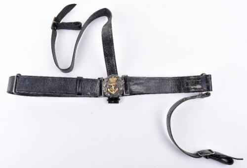 Scarce Victorian Royal Naval Artillery Volunteers Officers Undress Belt