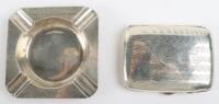 RAF Presentation Silver Cigarette Case and Ashtray