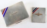 RAF Silver Cigarette Box and Case