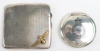 RAF Compact and Belgium Airforce Silver Cigarette Case