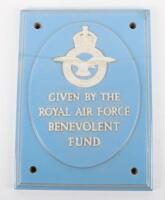 RAF Benevolent Fund Plaque