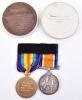 Unusual Great War Royal Naval Volunteer Reserve Medal Pair with League of Neutral Countries Medal - 3