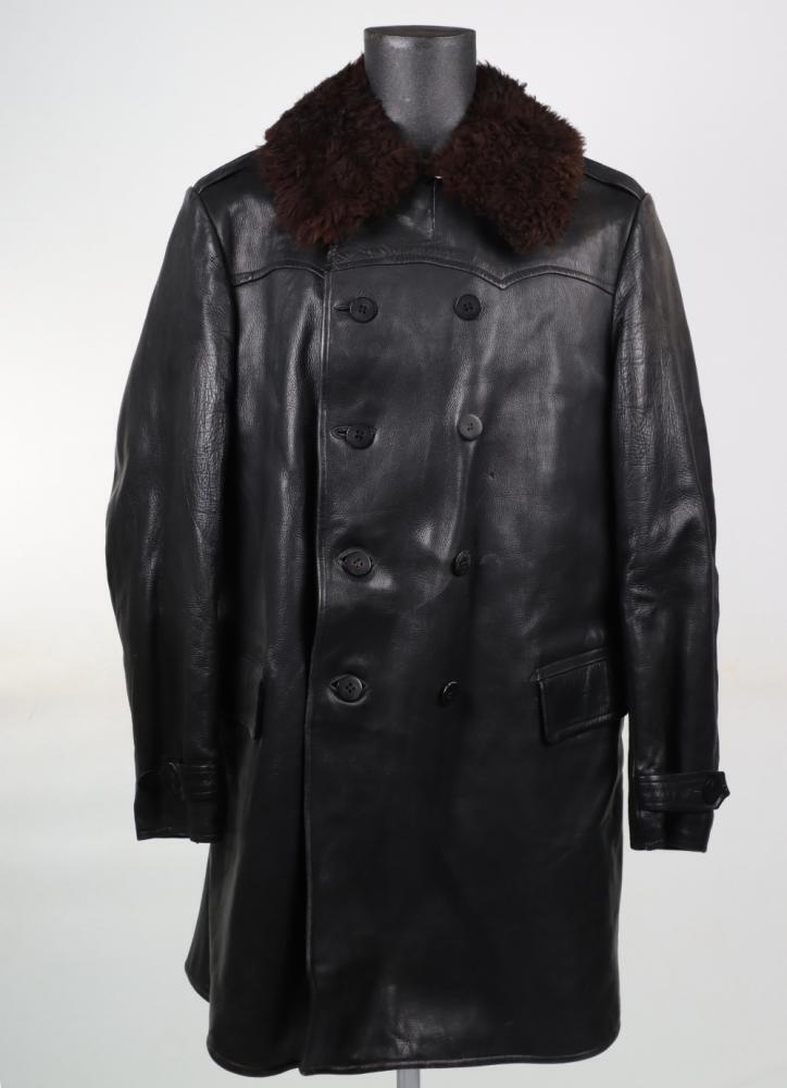 Swedish Double Breasted Leather Jacket 40's] Swedish Vintage